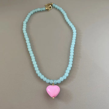 Boho Simple Beads Imitation Pearl Choker Necklace Women Men Vintage Stainless Steel Handmade Chain Aesthetic Y2K Jewelry Gift